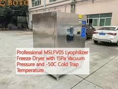 MSLFV05 Liofilizador Profissional Secador de Congelamento com pressão de vácuo de 15Pa e temperatura de armadilha de frio de -50C