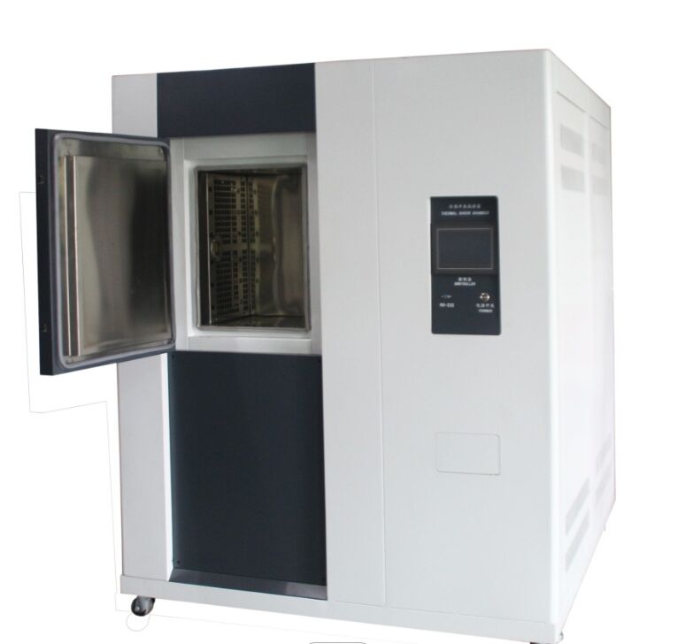 Câmara de teste de choque térmico configurável de duas caixas com faixa de 60°C a 200°C, proteção multi-segurança para defesa, aeroespacial, eletrônica